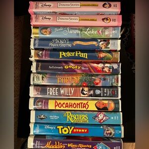 Disney VHS Collection - Blue and Red Covers